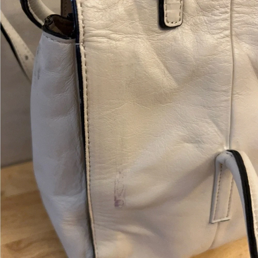 Antonio Melani Met Top Flap Shoulder Leather Satchel Bag
